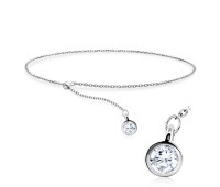 Minimal Style with CZ Silver Bracelet BRS-443